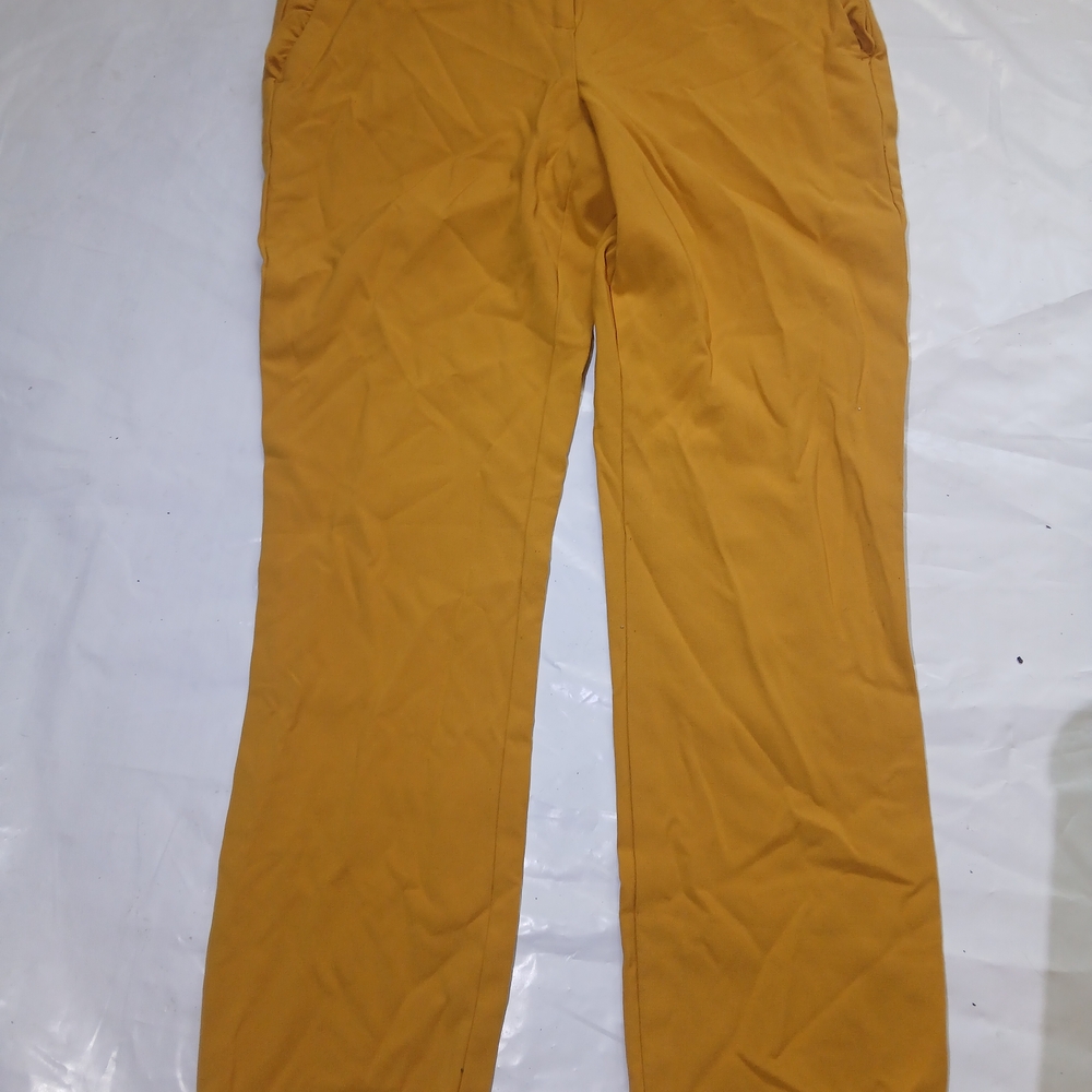 Cynthia Rowley Mustard Yellow Pants w/ Ruffled Pocket – Size 8